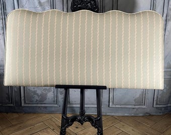 Scalloped headboard choice of fittings and Customer's own fabrics