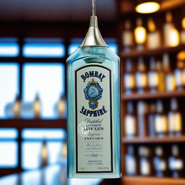 Bombay Sapphire Gin Bottle Pendant Light