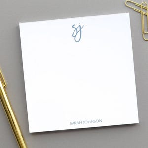 Bloc-notes personnalisé, bloc-notes à monogramme Bloc-notes personnalisé, cadeaux personnalisés, papeterie à monogramme, papeterie personnalisée image 2