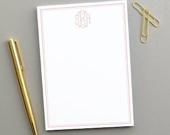 Personalized Notepad for Women, Monogrammed Pad of Paper, Custom Stationery Gift