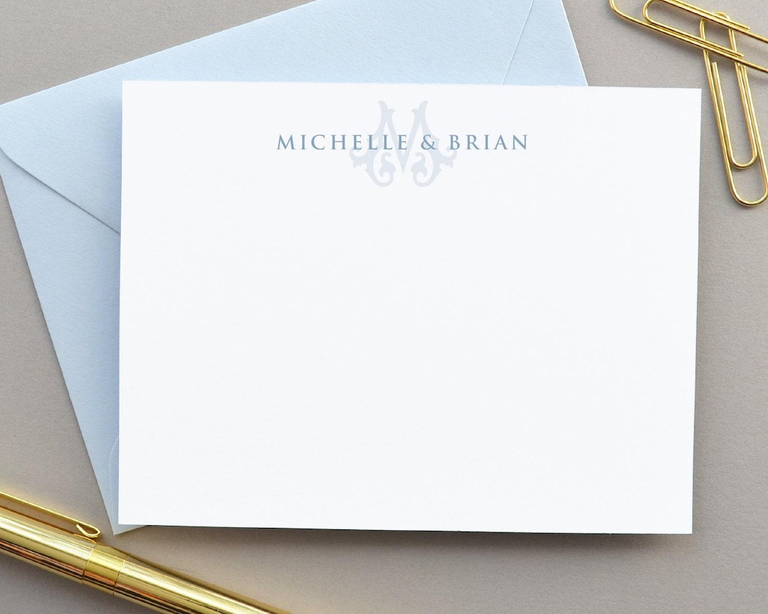 Wedding Thank You Cards, Custom Notes, Personalized Couples Stationary ...