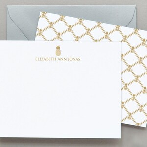 Personalisierte Ananas Briefpapier Set, personalisierte Dankeskarten, personalisierte Briefpapier Set, Ananas Grußkarten mit Umschlägen