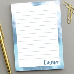 Tie Dye Personalized Notepad, Girls Stationary Personalized Stationery, Tie Dye Stationary, Personalized Kids Notepad, Girls Notepad