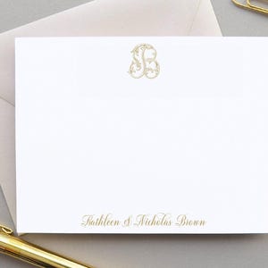 Custom Newlywed Stationary, Initial Notecards, Monogram Thank You Cards, Monogrammed Note Cards, Personalized Note Card Set, Thank You Notes