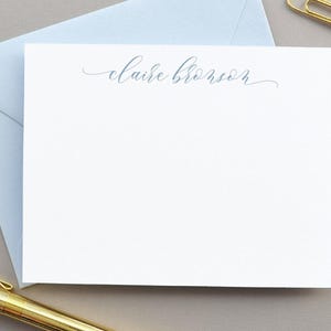 Personalisiertes Briefpapier-Set, personalisierte Dankeskarten, personalisiertes Briefpapier-Set, Grußkarten mit Umschlägen, moderne Kalligraphie