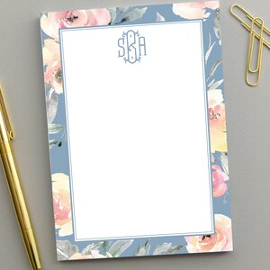 Personalisierter Notizblock, Monogramm Notizblock Kundengebundener Notizblock Personalisierte Geschenke, Monogramm Stationäres Kundenspezifisches Briefpapier