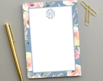 Personalized Notepad, Monogrammed Notepad Customized Notepad Personalized Gifts, Monogrammed Stationary Custom Stationery