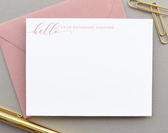 Personalized Stationary Set, Personalized Stationery, Personalized Thank You Cards, Personalized Notecards with Envelopes, Calligraphy