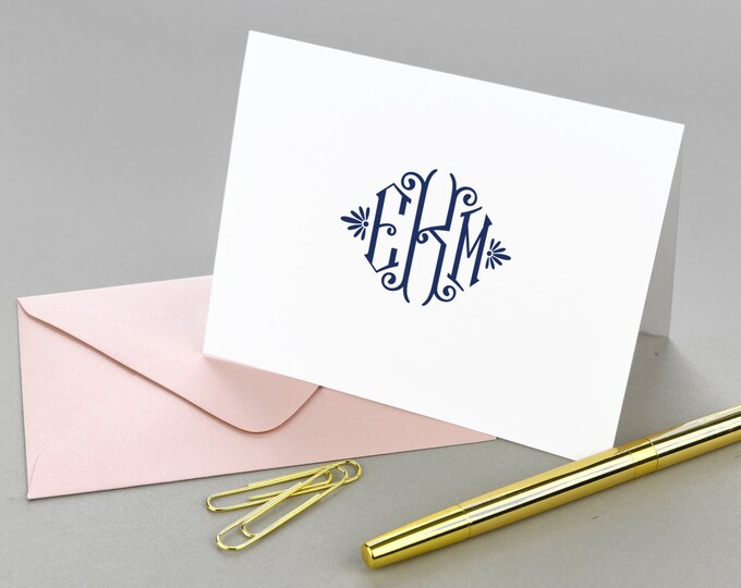 Personalized Stationary Monogrammed Note Card Personalized Etsy