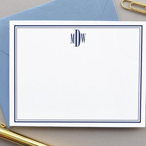 Personalized Stationary, Men's Personalized Stationery, Monogrammed Stationary for Men, Notecards Set Thank You Notes Personalized Notecards image 2