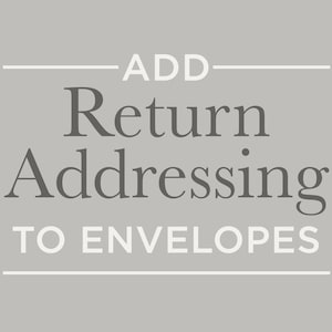 Adressage de retour d'enveloppe pour cartes de correspondance personnalisées