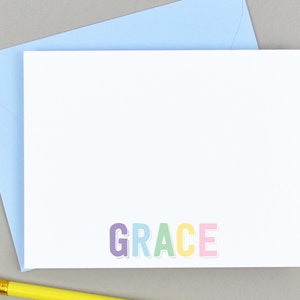 Set di cancelleria per ragazze, cancelleria personalizzata per ragazze, cancelleria personalizzata per bambini, cancelleria per bambini, biglietti di ringraziamento per ragazze