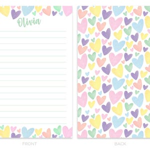 Kids Letter Writing Set, Summer Camp Stationery, Personalized Stationary Paper for Girls, Heart Stationary, Pen Pal Kit imagem 3
