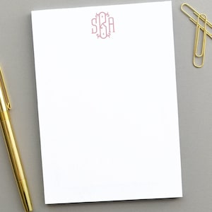 Personalized Notepad for Women, Monogrammed Notepad Customized Notepad Personalized Gifts, Monogrammed Stationary Custom Stationery