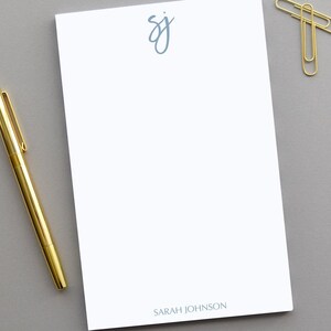 Bloc-notes personnalisé, bloc-notes à monogramme Bloc-notes personnalisé, cadeaux personnalisés, papeterie à monogramme, papeterie personnalisée image 3