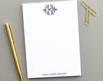 Bloc-notes personnalisé, bloc-notes à monogramme Bloc-notes personnalisé, cadeaux personnalisés, papeterie à monogramme, papeterie personnalisée