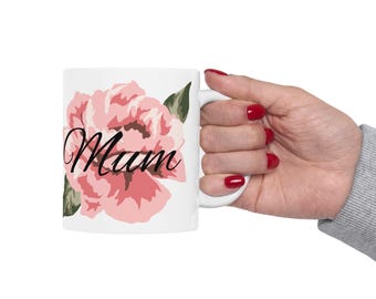 Floral Mama Keramik Tasse - Geschenk zum Muttertag