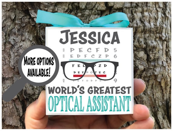 Personalized Optical Assistant Christmas Ornament Optometrist Etsy