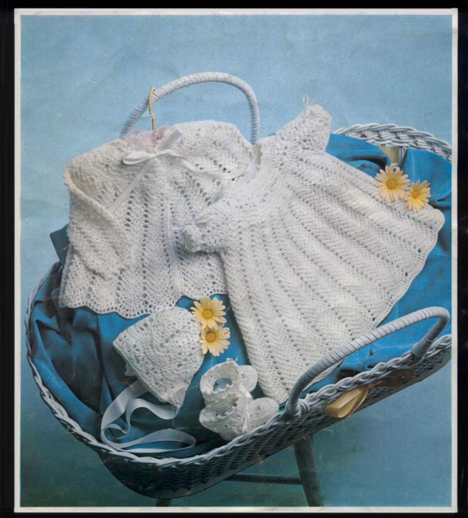 Baby Dress Jacket Bootees and 18 Ins PDF of a Vintage Crochet
