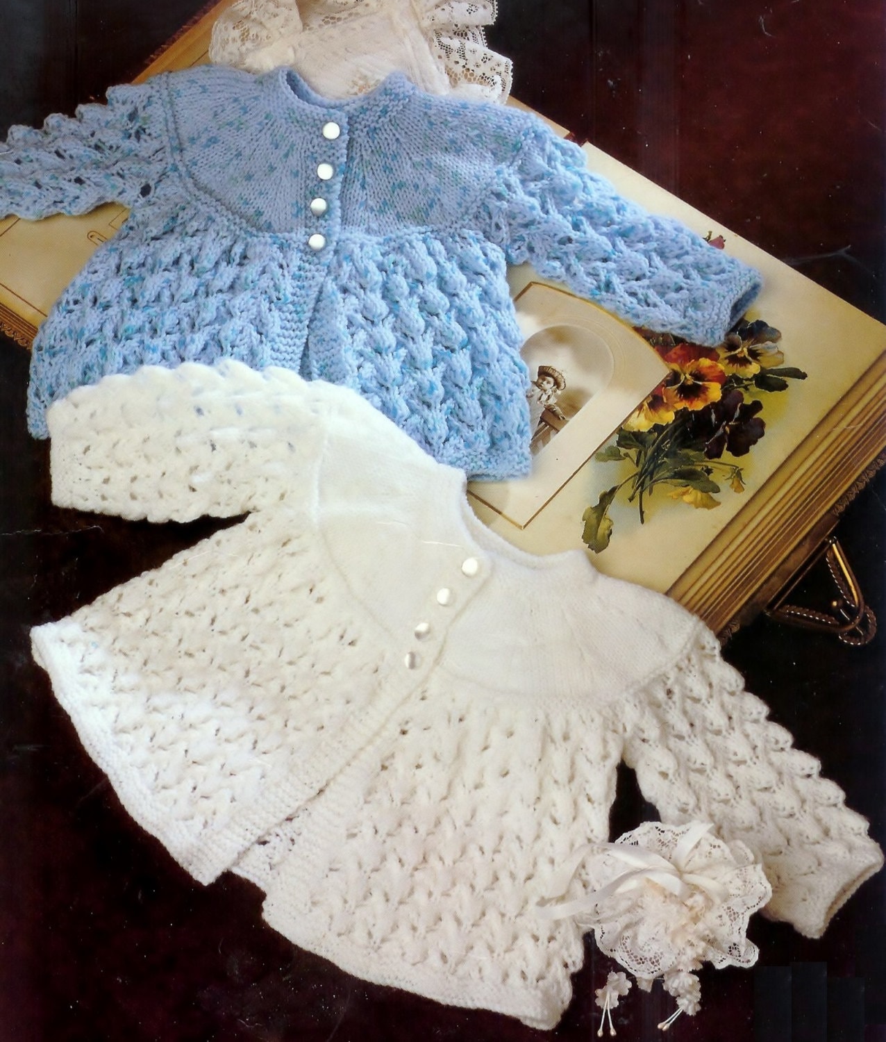 Baby Matinee Jacket in 4 Ply for Sizes 16 to 18 Inches PDF Etsy UK
