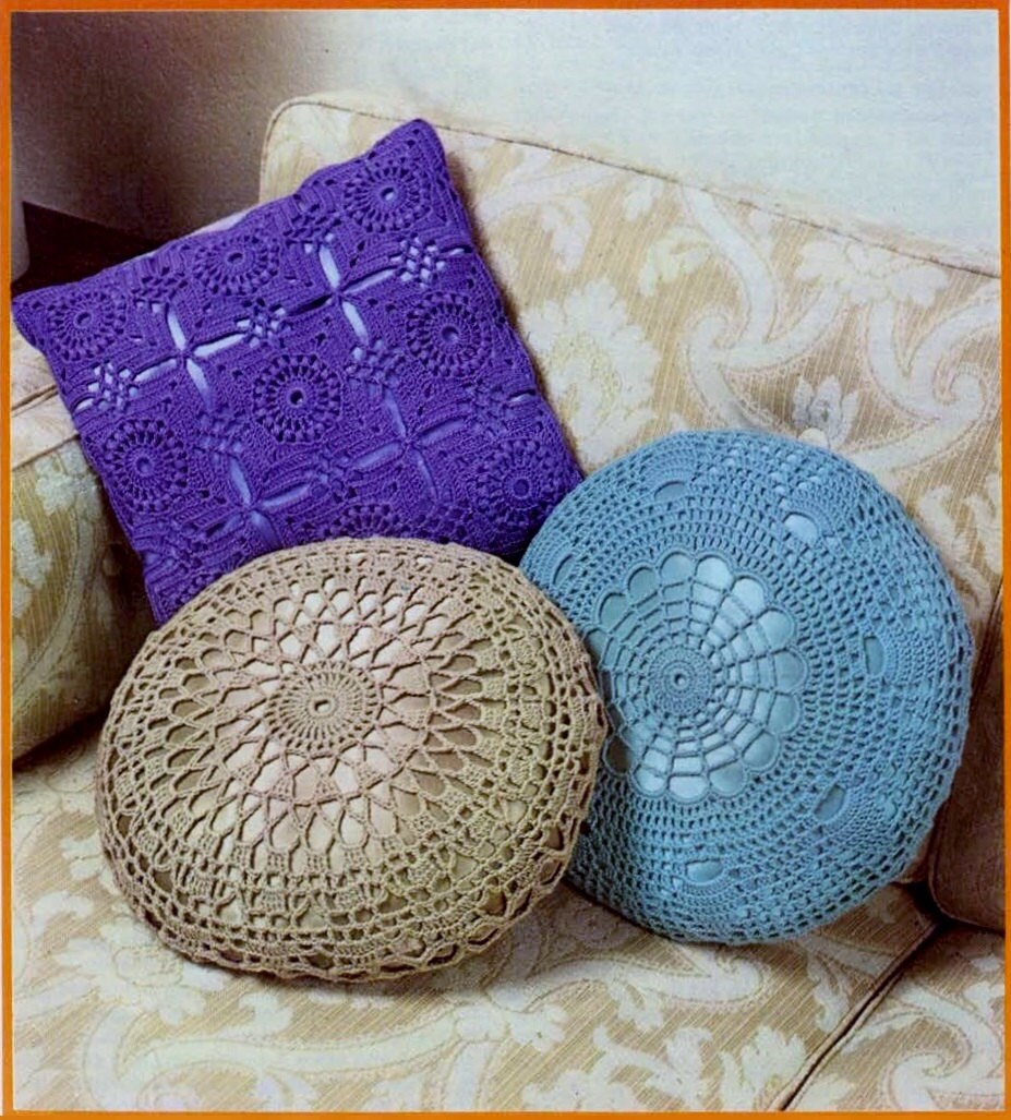 Crochet Cushion Covers 19 and 20 in Diameter & Etsy