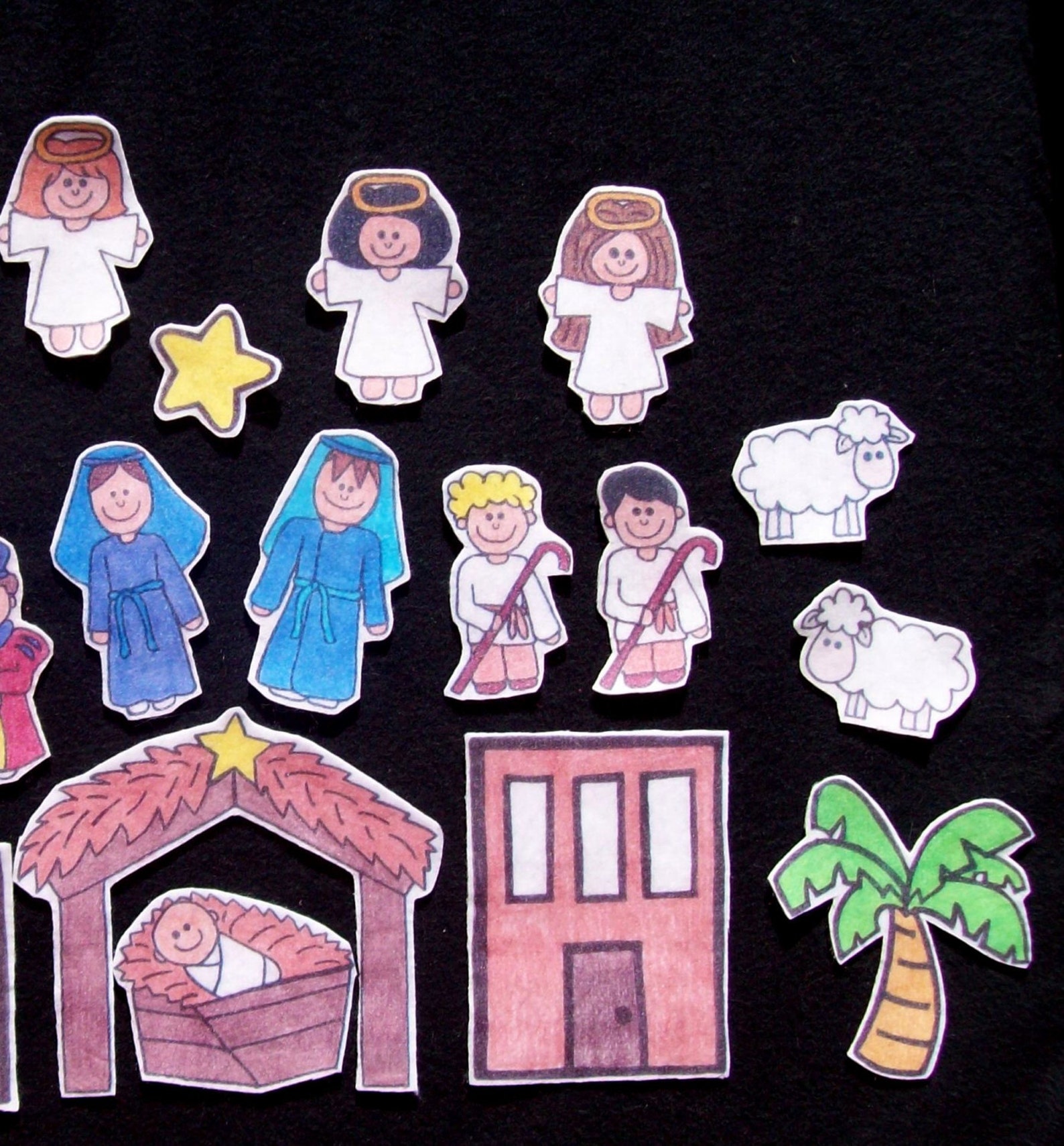 Printable Felt Board Nativity Advent Calendar Flannel Board Etsy