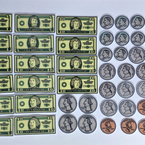 Felt Money Math Manipulatives Felt Money Flannel Board Felt Etsy
