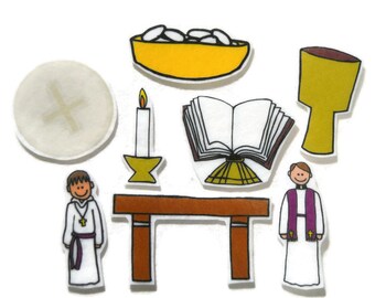Sacraments, Felt Board, Flannel Board, Felt Set, Homeschool, Bible Story, Sunday School, Felt Story, Christian Felt, busy book, communion