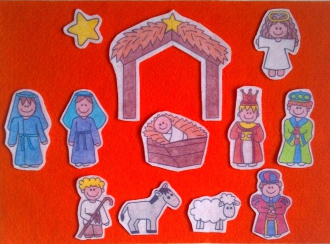 Make Your Own Nativity Felt Pieces Nativity Printable DIY Etsy