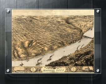 Vintage kansas city map | Etsy Vintage kansas city map | Etsy