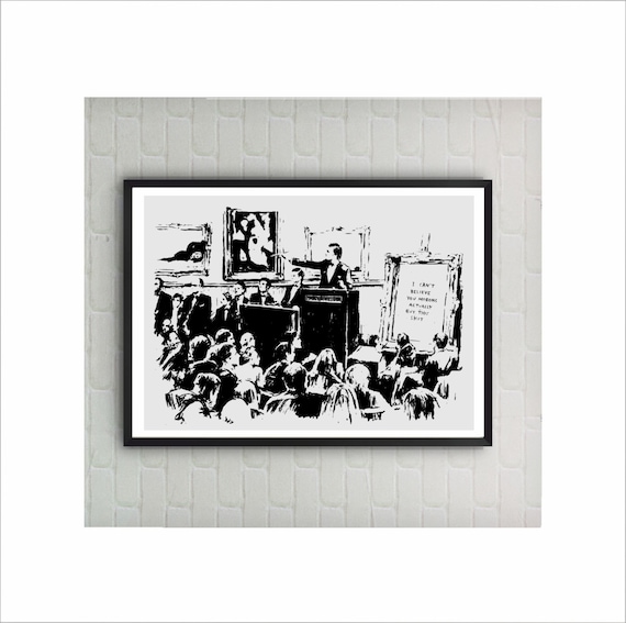 Poster Print A4 Banksy Morons A3