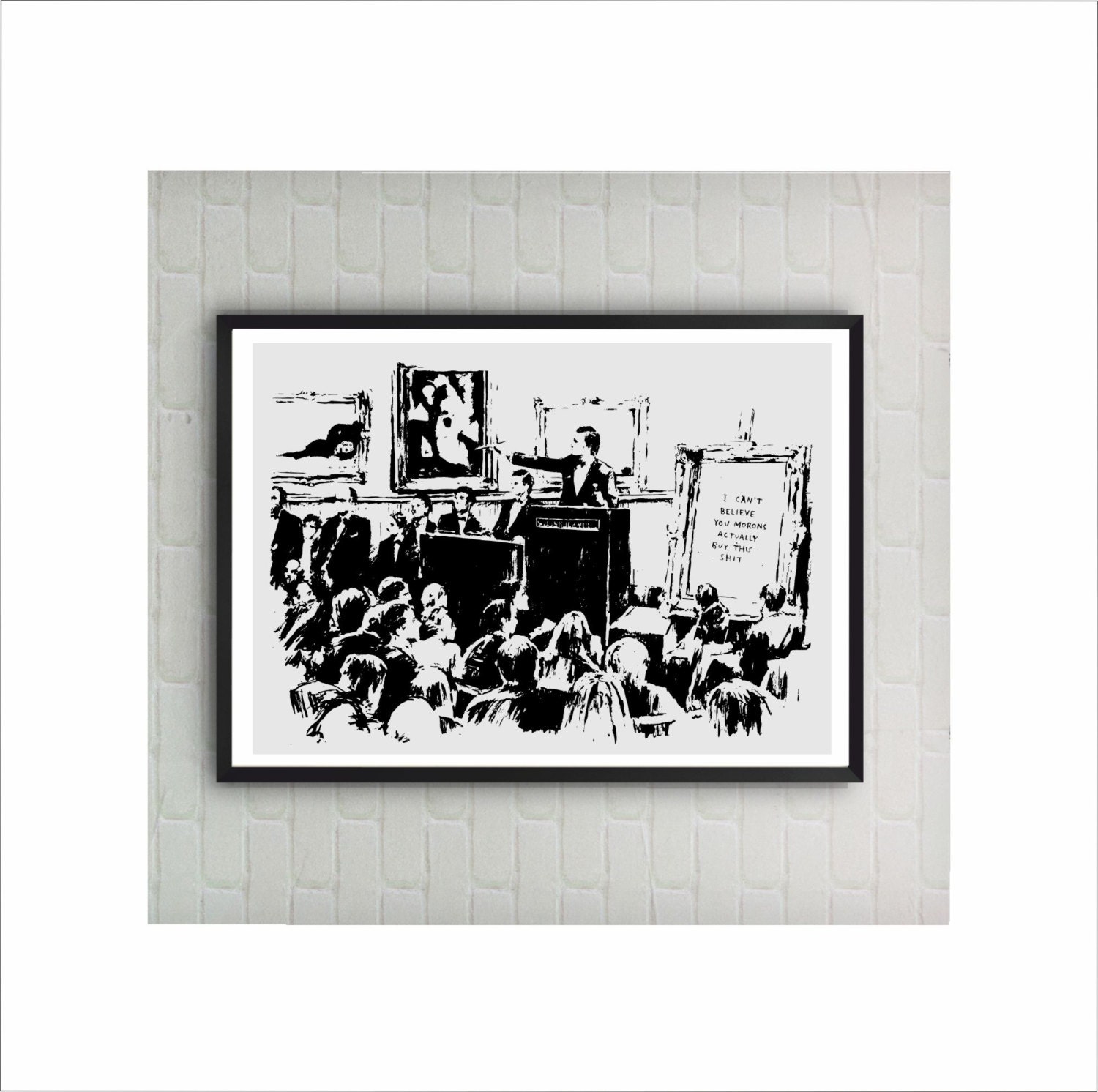 Картина бэнкси morons