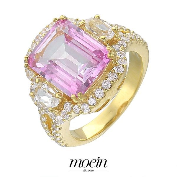 Emerald 1452 Gold Plated Jewelry Fashionable Women /& Girls Gift Rings. Topaz Wholesale Rings Gift Jewelry Pink Fuchsia Gemstone Rings
