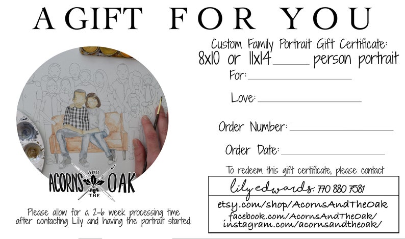 Please Stop message me to customize a Gift Certificate especially for you