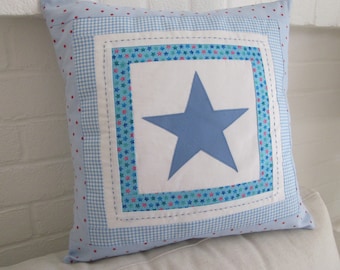 Star cushion | Etsy Blue star pillow | Etsy