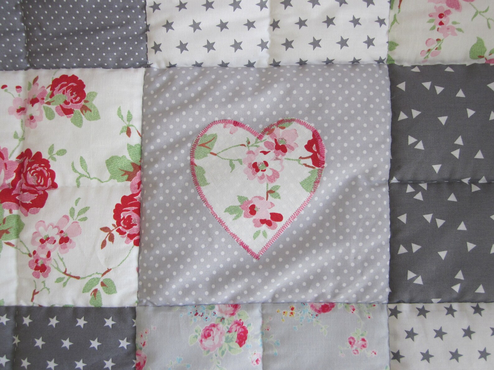 Handmade, Hand Quilted Patchwork Quilt - Throw - Etsy