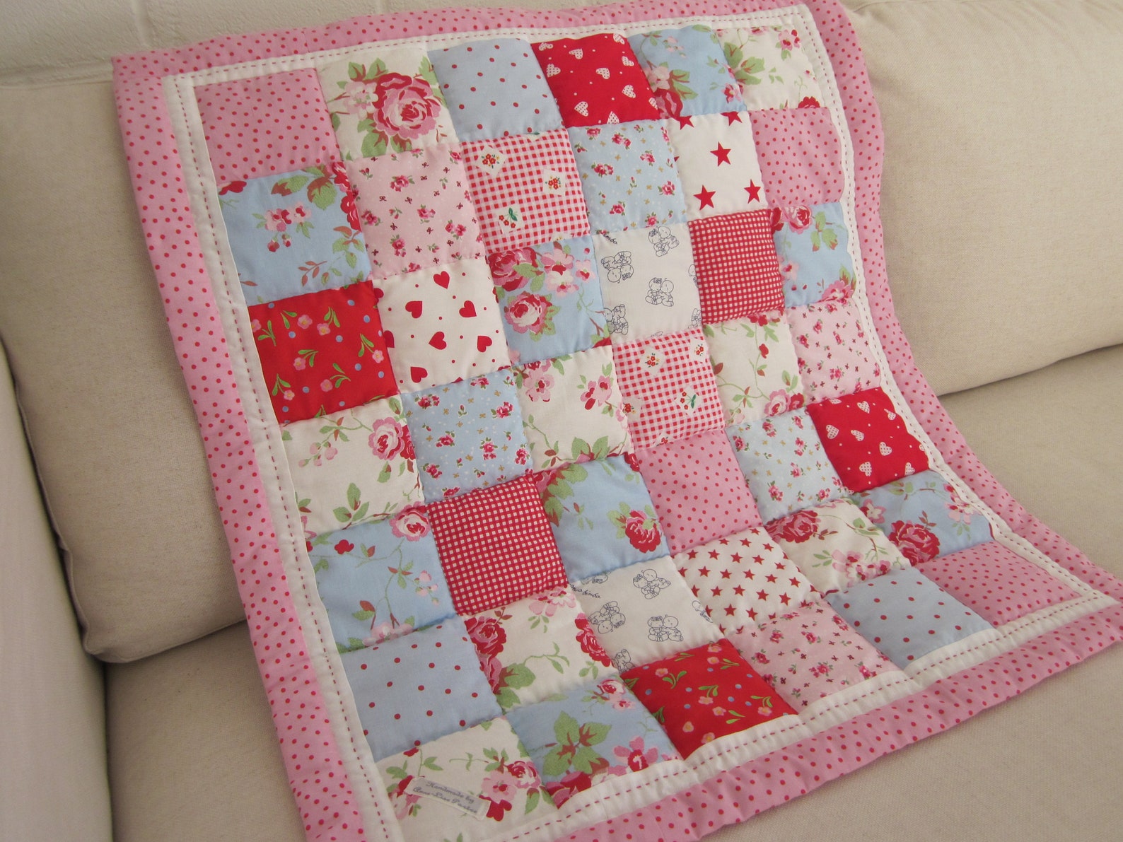Handmade Patchwork Baby Quilt Etsy