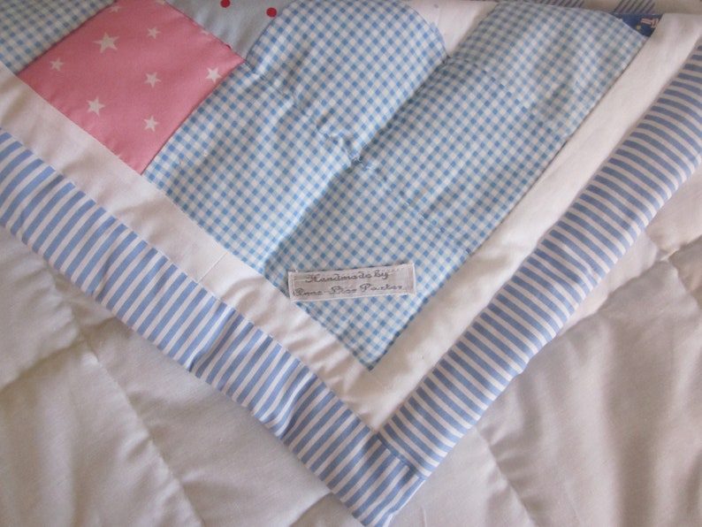 Handmade Patchwork Cot Quilt Etsy