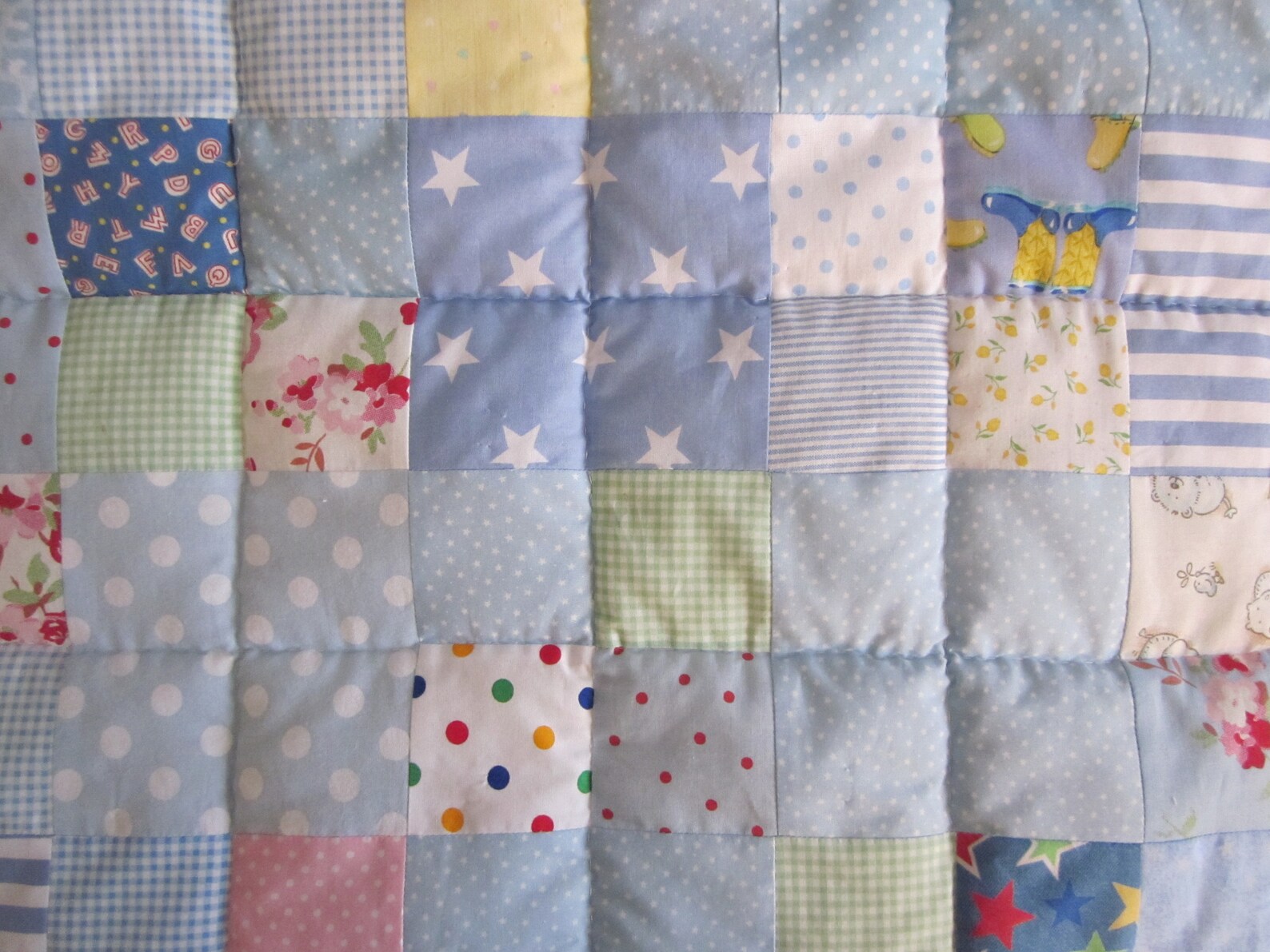 Handmade Patchwork Cot Quilt Etsy