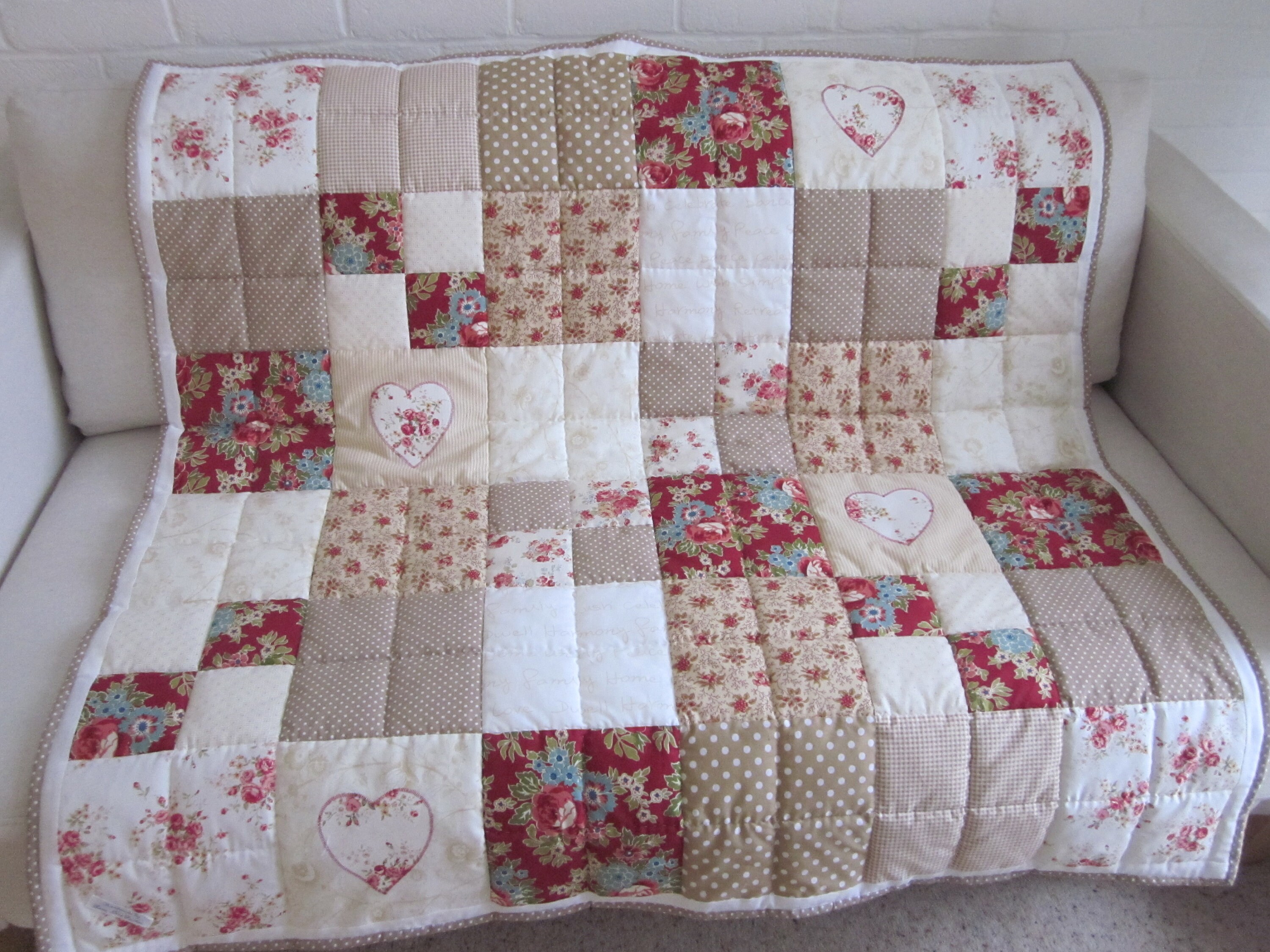 Handmade Patchwork Quilt Throw Etsy