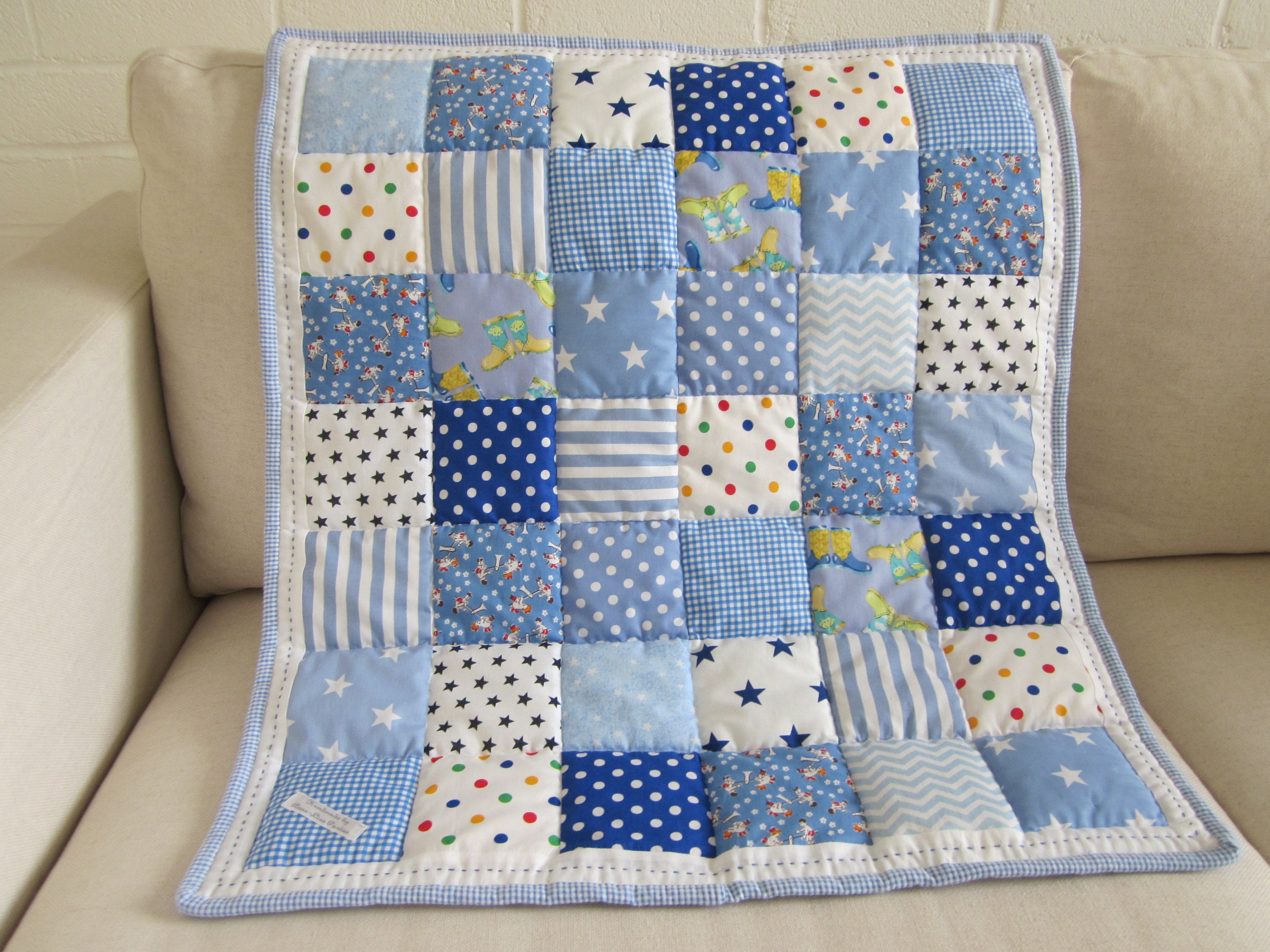Handmade Patchwork Baby Quilt Etsy UK
