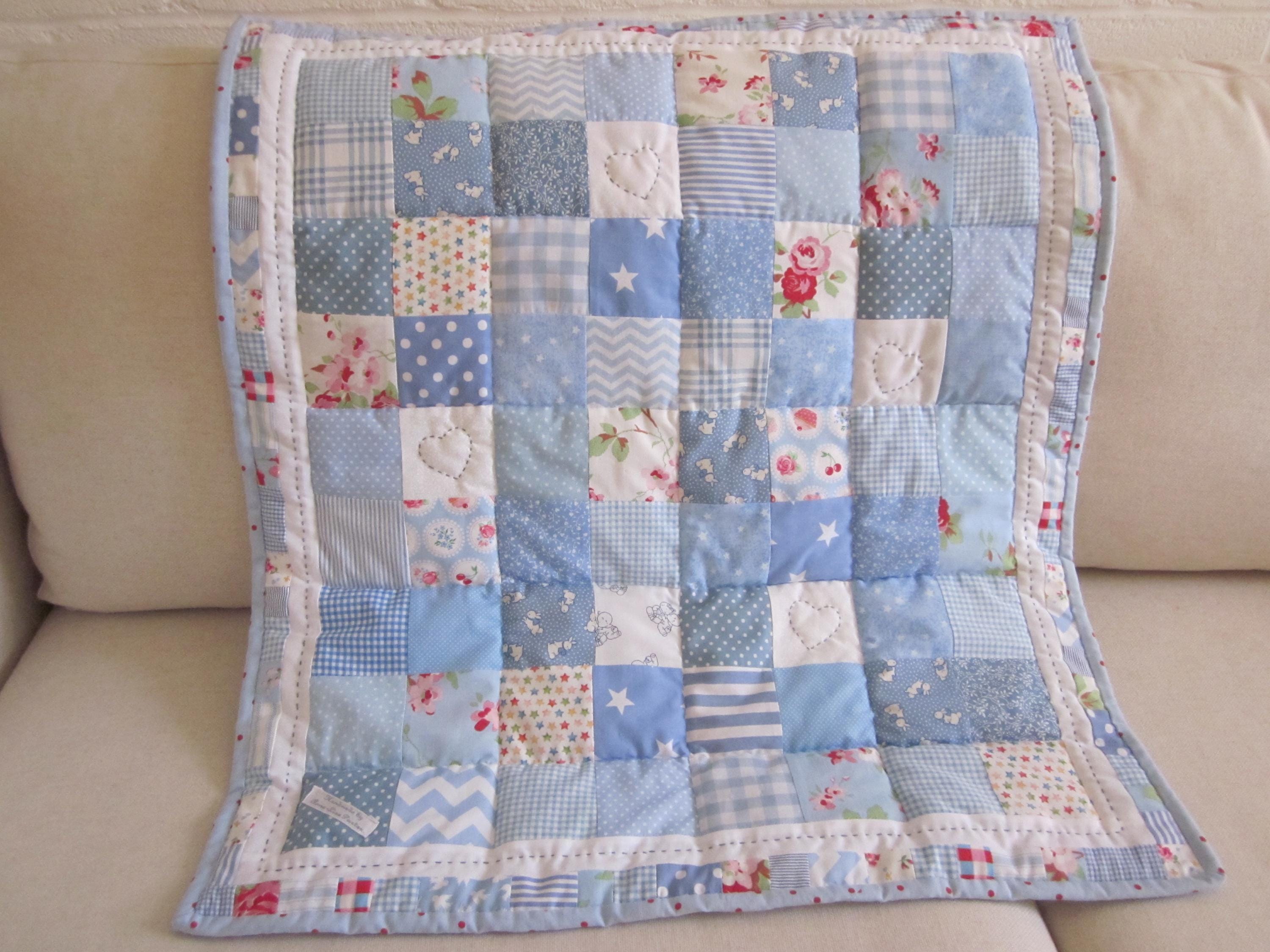 Handmade, Hand Quilted Patchwork Baby Quilt