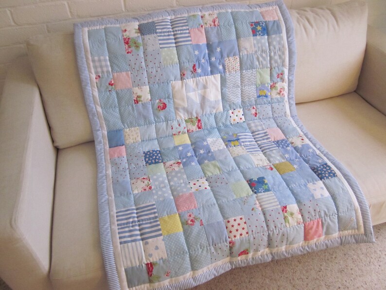 Handmade Patchwork Cot Quilt Etsy