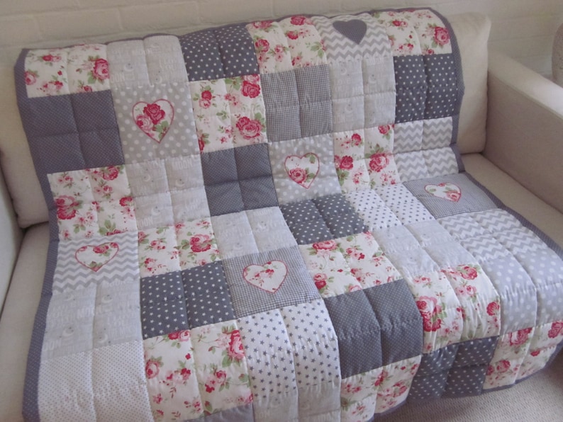 Handmade Patchwork Quilt Throw Etsy