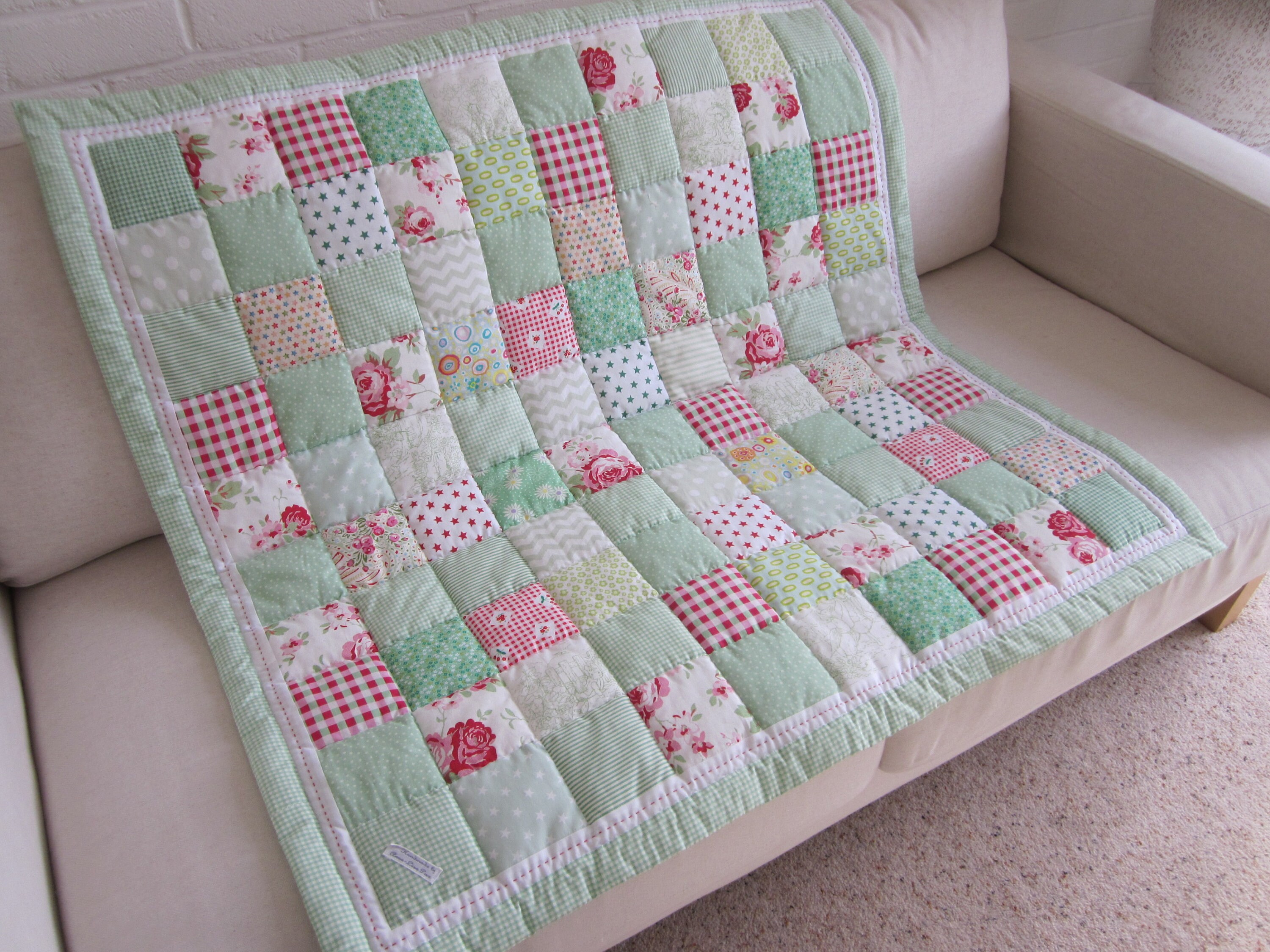 Handmade Patchwork Baby Quilt With Beatrix Potter Fabric Etsy