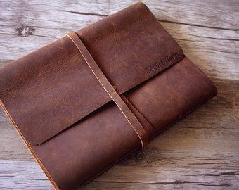 Diario de cuero personalizado: cuaderno vintage de papel rayado, cubierta de cuaderno de bocetos en blanco