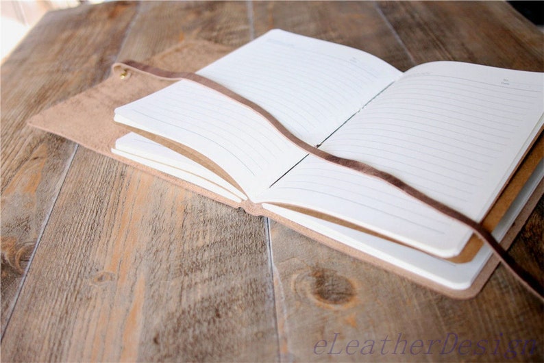Personalized Leather Journal Lined Paper Bound Large Leather Etsy