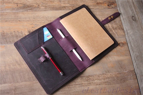 Personalized Leather Portfolio: Refillable A4 A5 Journal Cover