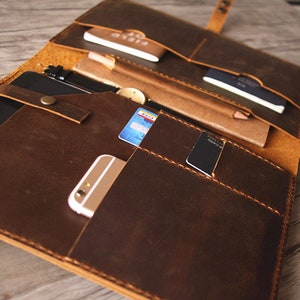 Leder-Portfoliotasche Personalisiertes Padfolio, A4-Herrenordner, Dokumentenhalter-Folio, rechtliches Pad-Beutel Reisegeschenke Notebook-Organizer-Frauen