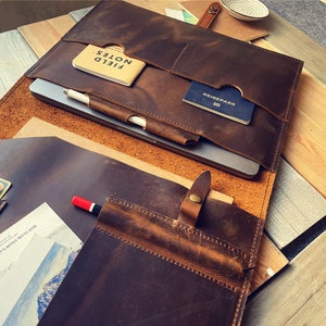 Funda de cuero personalizada Mocrosoft para Surface Pro 9, portátil 3, 4, 5, SE, Go, 7, 8, Studio 13,5, 15, 12,4, funda tipo cartera para Surface Book